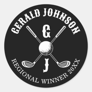 Minimalistisches, elegantes, benutzerdefiniertes G Runder Aufkleber