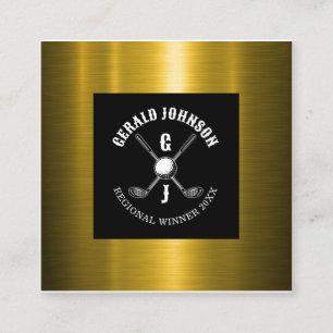 Minimalistisches elegantes benutzerdefiniertes Gol Quadratische Visitenkarte