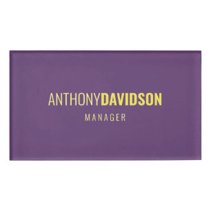 Minimalistisches elegantes Berufliches Indigo & Ge Namenschild