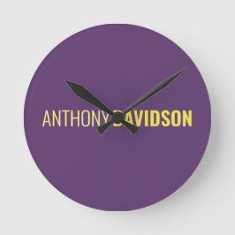 Minimalistisches elegantes Berufliches Indigo & Ge Runde Wanduhr