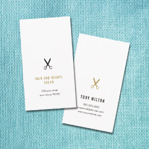 Minimalistisches elegantes Black Imitate Gold Sche Visitenkarte