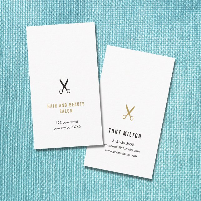 Minimalistisches elegantes Black Imitate Gold Sche Visitenkarte (Von Creator hochgeladen)