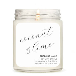 Minimalistisches elegantes Candle Cosmetic-Aufkleb Quadratischer Aufkleber