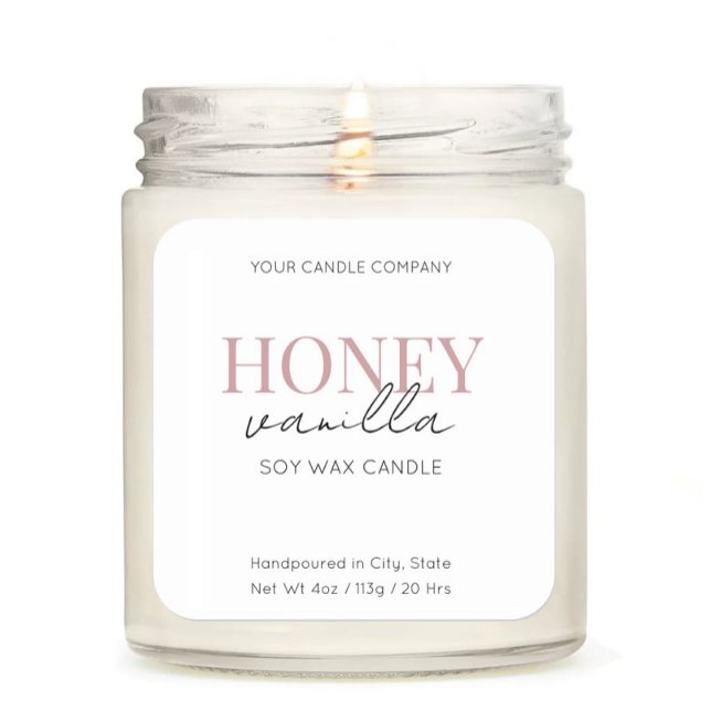 Minimalistisches elegantes Candle Cosmetic-Aufkleb Quadratischer Aufkleber (Von Creator hochgeladen)