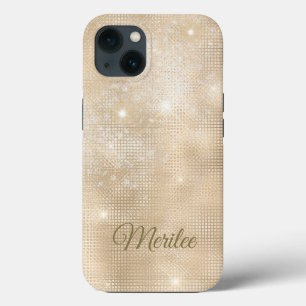 Minimalistisches Elegantes Champagne Sparkle Case-Mate iPhone Hülle
