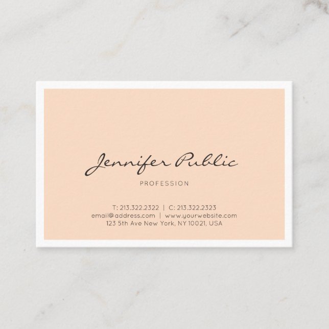 Minimalistisches Elegantes Design Beruflich Modern Visitenkarte (Vorderseite)