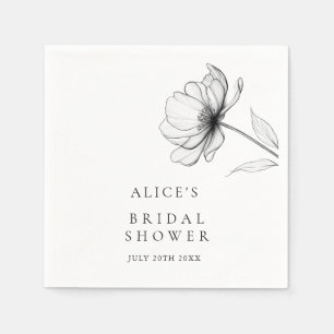 Minimalistisches Elegantes, florales Zeichnend Bra Serviette