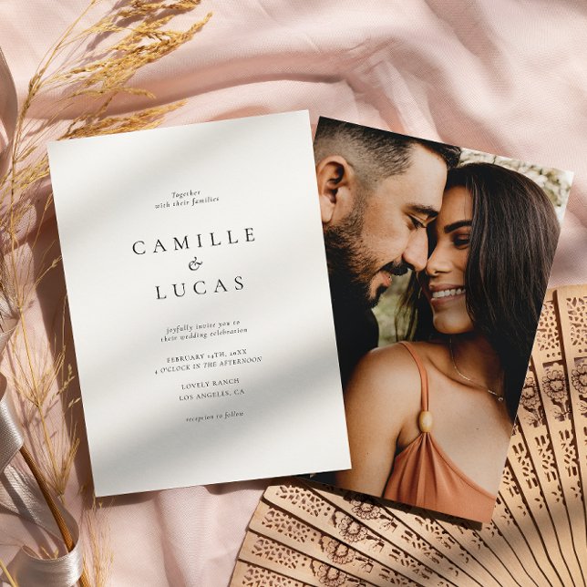 Minimalistisches elegantes Foto Einladung zur Hoch (Von Creator hochgeladen)