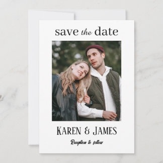 Minimalistisches elegantes Foto Save The Date