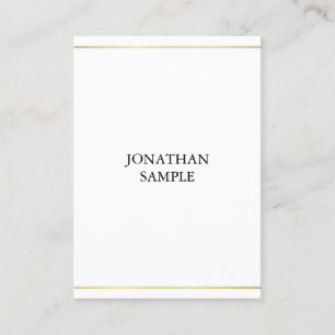 Minimalistisches elegantes Gold Berufliches Design Visitenkarte
