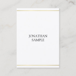 Minimalistisches elegantes Gold Look Design Berufl Visitenkarte