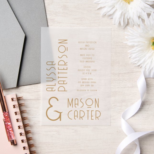 Minimalistisches elegantes Gold Moderne Hochzeit (Hochzeit)