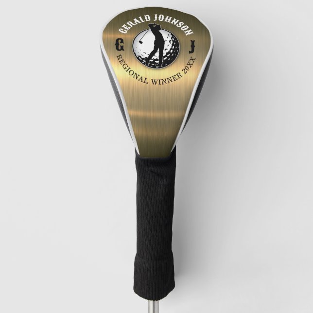 Minimalistisches elegantes Goldschmieddesign Golf Headcover (Vorderseite)