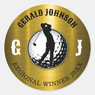 Minimalistisches Elegantes Golf Design Klassischer Runder Aufkleber
