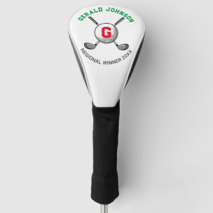Minimalistisches elegantes Golf Monogram Design Headcover