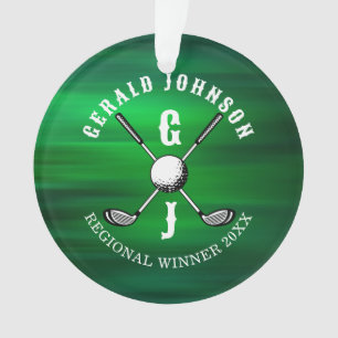 Minimalistisches elegantes Golf Monogram Design Ornament