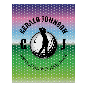 Minimalistisches elegantes Golfdesign Poster