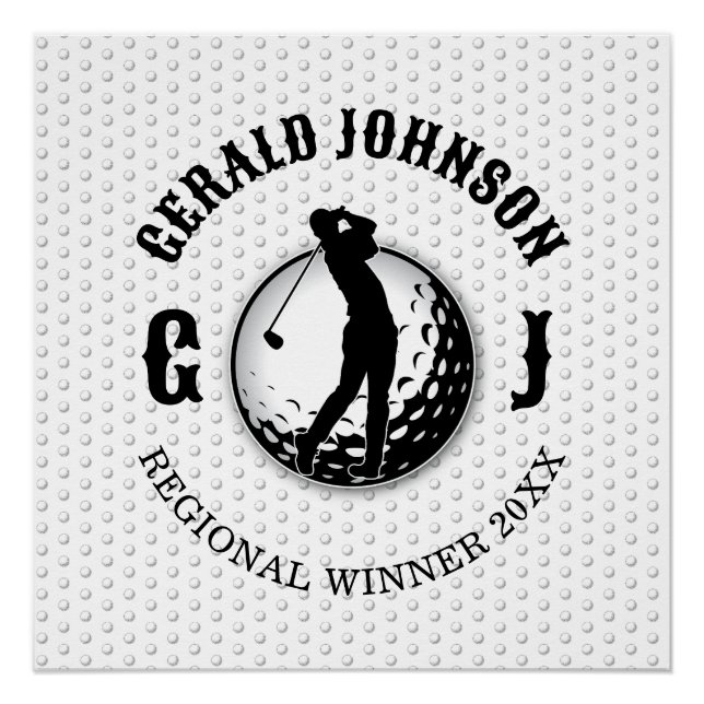 Minimalistisches elegantes Golfdesign Poster (Vorderseite)