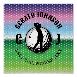 Minimalistisches elegantes Golfdesign Poster