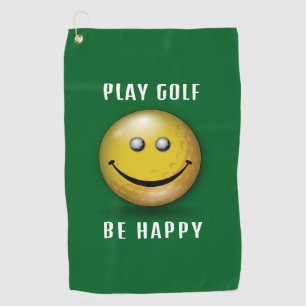 Minimalistisches Elegantes Happy Golfer Design Golfhandtuch
