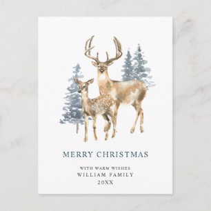 Minimalistisches Elegantes Hirschbaum Postkarte