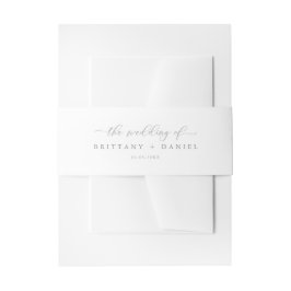 Minimalistisches Elegantes Hochzeitsszenario Einladungsbanderole
