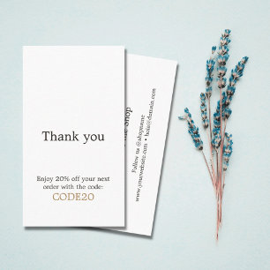 Minimalistisches elegantes Imitat Gold Heart Shop Rabattkarte