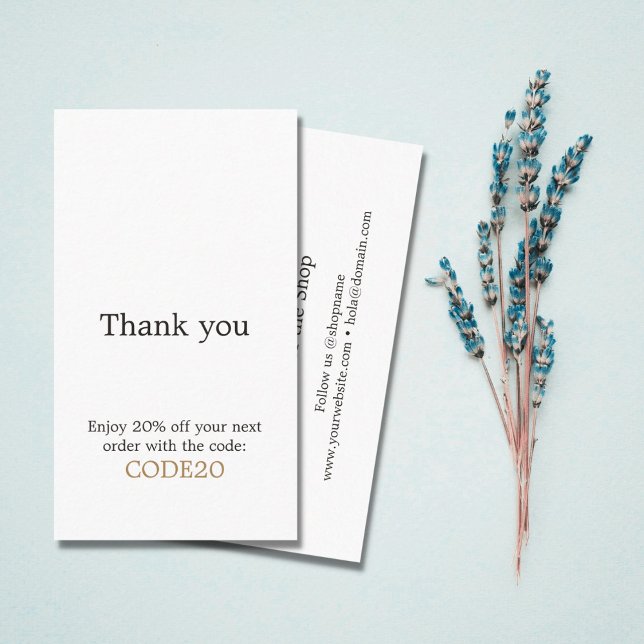 Minimalistisches elegantes Imitat Gold Heart Shop Rabattkarte (Von Creator hochgeladen)