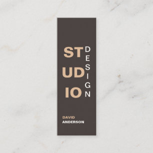 Minimalistisches elegantes Logo Interior Studio De Mini Visitenkarte