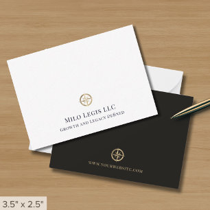 Minimalistisches elegantes Logo Mitteilungskarte