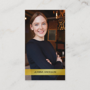 Minimalistisches elegantes modernes Metallic Gold Visitenkarte