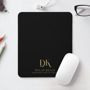Minimalistisches, elegantes Monogramm Modernes Sch Mousepad