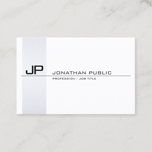 Minimalistisches elegantes Monogramm-modernes Visitenkarte (Vorderseite)