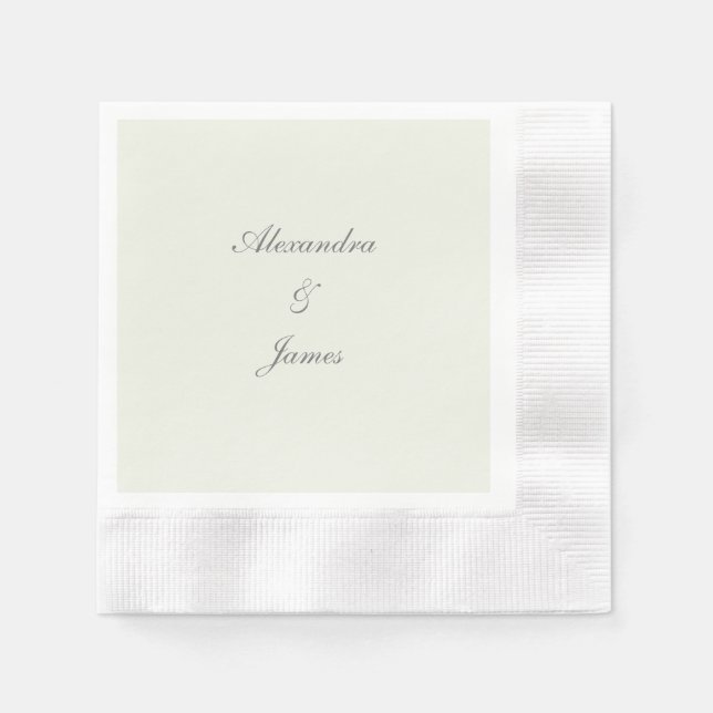 Minimalistisches elegantes Papiervorlage Napkin Serviette (Vorderseite)