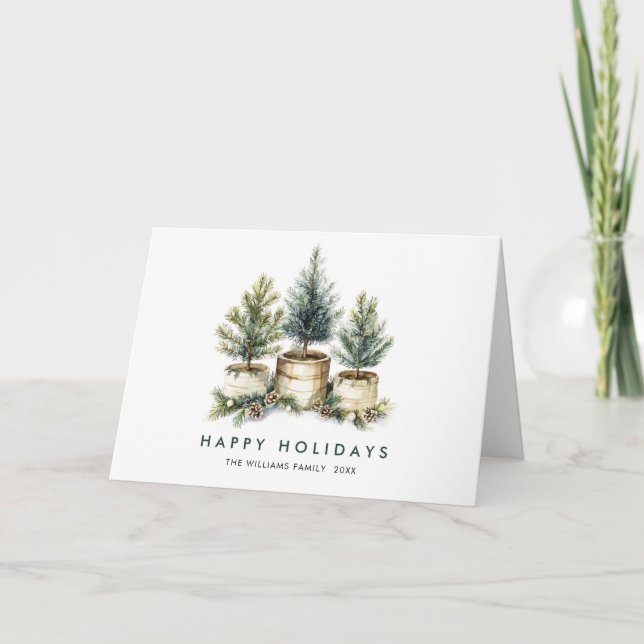 Minimalistisches Elegantes Pine Tree Weihnachten G (Vorderseite)