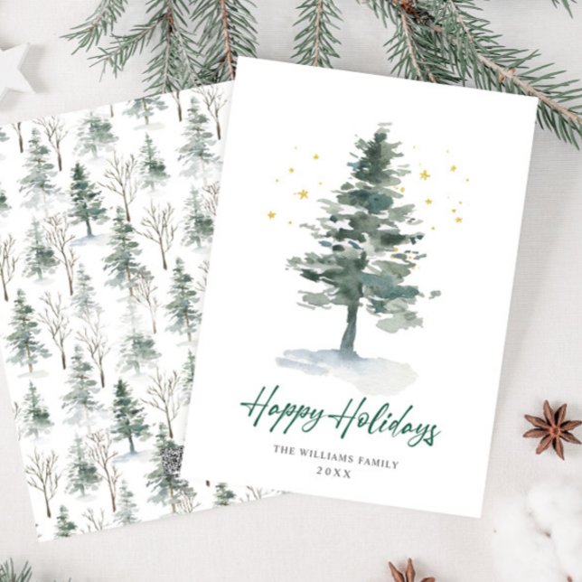 Minimalistisches Elegantes Pine Tree Weihnachten G (Von Creator hochgeladen)