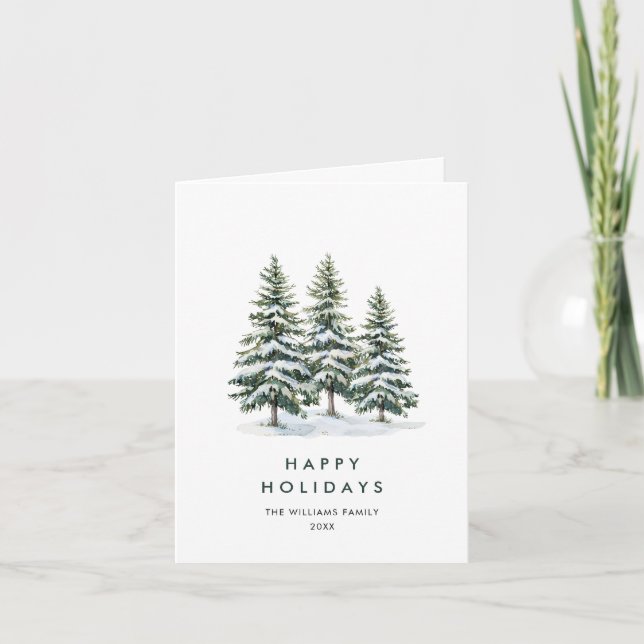 Minimalistisches Elegantes Pine Tree Weihnachten G (Vorderseite)