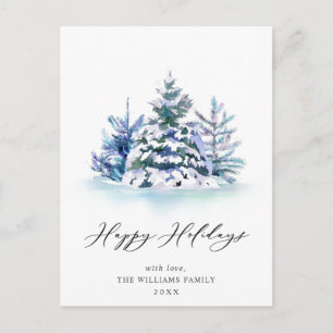 Minimalistisches Elegantes Pine Tree Weihnachten G Postkarte