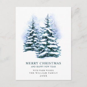 Minimalistisches Elegantes Pine Tree Weihnachten G Postkarte