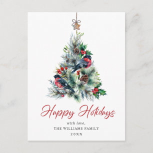 Minimalistisches Elegantes Pine Tree Weihnachten G Postkarte