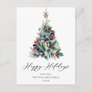 Minimalistisches Elegantes Pine Tree Weihnachten G Postkarte