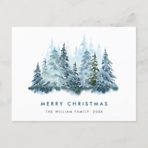 Minimalistisches Elegantes Pine Tree Weihnachten G Postkarte