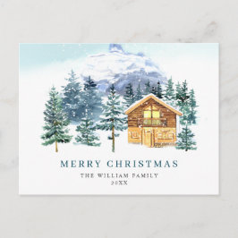 Minimalistisches Elegantes Pine Tree Weihnachten G Postkarte