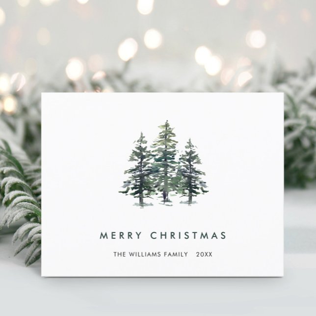 Minimalistisches Elegantes Pine Tree Weihnachten G Postkarte (Von Creator hochgeladen)