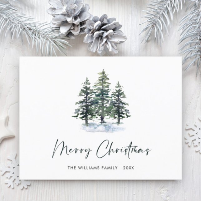 Minimalistisches Elegantes Pine Tree Weihnachten G Postkarte (Von Creator hochgeladen)