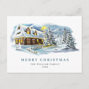 Minimalistisches Elegantes Pine Tree Weihnachten G Postkarte