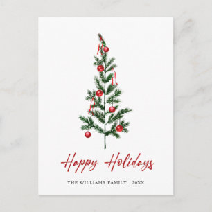 Minimalistisches Elegantes Pine Tree Weihnachten G Postkarte