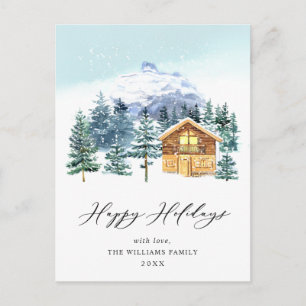 Minimalistisches Elegantes Pine Tree Weihnachten G Postkarte