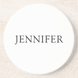 Minimalistisches Elegantes Professionelles Namensd Getränkeuntersetzer