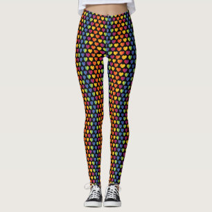 Minimalistisches elegantes Rainbow-Herz-Design Leggings